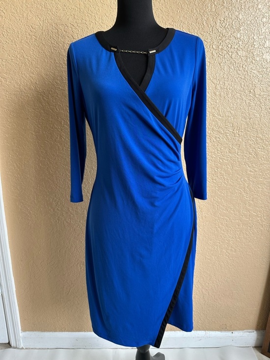Calvin Klein Dresses & Skirts - Women's Royal Blue Calvin Klein Blue Wrap Dress | Size M | Stretch